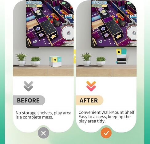 رف مثبت على الحائط لوحدة تحكم Nex Playground وجهاز التحكم عن بعد، حامل سهل التركيب مع براغي، حامل رف متين متوافق مع نظام ألعاب Nex Playground للأطفال والعائلات in Saudi Arabia
