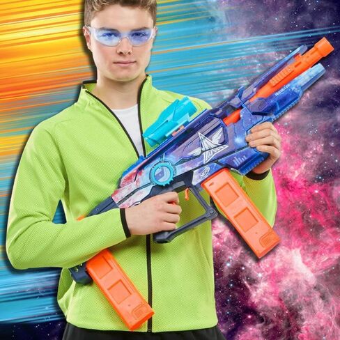 مسدس Nerf Loadout Galactic Commander المجهز بمحرك، 3 أوضاع إطلاق، 3 ملحقات مرفقة، 48 سهم Nerf N1، ألعاب وهدايا للأطفال، للأعمار من 8 سنوات فما فوق in Saudi Arabia