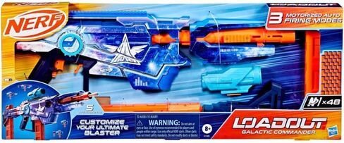 مسدس Nerf Loadout Galactic Commander المجهز بمحرك، 3 أوضاع إطلاق، 3 ملحقات مرفقة، 48 سهم Nerf N1، ألعاب وهدايا للأطفال، للأعمار من 8 سنوات فما فوق in Saudi Arabia