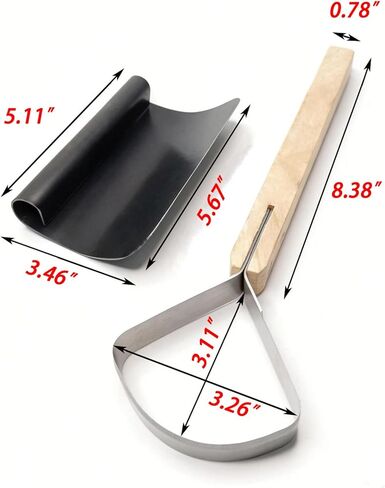 مجموعة مكشطة إخفاء اللحم - 2 في 1 كاشطات خشنة وناعمة أدوات كشط شديدة التحمل للبشرة ومعالجة الجلود والتحنيط in Kuwait