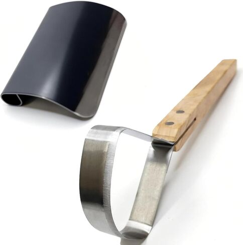 مجموعة مكشطة إخفاء اللحم - 2 في 1 كاشطات خشنة وناعمة أدوات كشط شديدة التحمل للبشرة ومعالجة الجلود والتحنيط in Kuwait