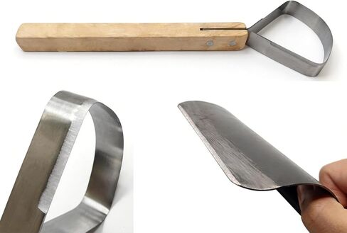 مجموعة مكشطة إخفاء اللحم - 2 في 1 كاشطات خشنة وناعمة أدوات كشط شديدة التحمل للبشرة ومعالجة الجلود والتحنيط in Kuwait