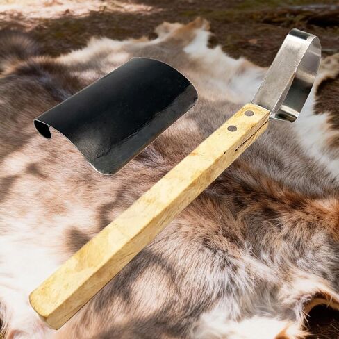 مجموعة مكشطة إخفاء اللحم - 2 في 1 كاشطات خشنة وناعمة أدوات كشط شديدة التحمل للبشرة ومعالجة الجلود والتحنيط in Kuwait