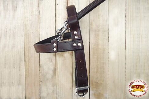 HILASON Guide Dog Harness Brown Padded Genuine Leather with Handle | Adjustable Straps for Training Breathable Therapy in Saudi Arabia