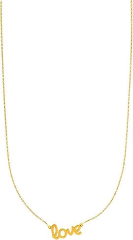 Finejewelers 14 قيراط من الذهب الأصفر 18 بوصة مسطحة مكتوبة متوسطة بوصة الحب بوصة على سلسلة رولو مستديرة مشبك جراد البحر R in Saudi Arabia