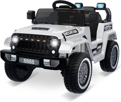 12V Kids Ride On Truck Car, Battery Powered Electric Vehicle Toy w/Parent Remote Control, Spring Suspension, 3 Speeds, LED Light, Music & Horn, Electric Cars for Kid, Gift for Boy Girl, Pink in Saudi Arabia