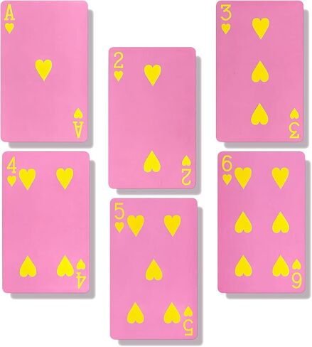 2 Decks Pink Playing Cards, Pink Deck of Cards, Easy to Shuffle, Paper Poker, Party Supplies in Kuwait