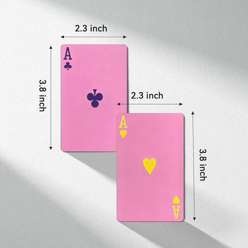 2 Decks Pink Playing Cards, Pink Deck of Cards, Easy to Shuffle, Paper Poker, Party Supplies in Kuwait