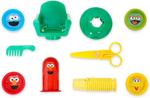 Sesame Street Style Studio Dough Play Set - Bundle with 4 Moldable Dough Tubs with Hair Salon Toys Plus Stickers, More | Sesame Street Pretend Play Activities for Kids in Saudi Arabia