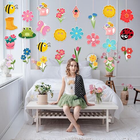 Lucleag 70 PCS Spring Cutouts for Bulletin Board Decoration, Spring Flowers Animals Floral Paper Cut-Outs for Springtime Easter Party Home Office Classroom Bulletin Board Wall Decorations in Saudi Arabia