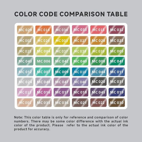 Metallic Acrylic Paint Markers, 48 Colors Dual Tip Acrylic Metallic Markers Set (Brush & Fine), Glitter Paint Pens for Black Paper, Rock Painting, Glass, Wood, Ceramic, DIY Arts and Crafts in Saudi Arabia