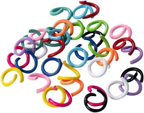 300 Pcs 8 mm Colored Metal Open Jump Rings, for Bracelet Charms, Jewelry Connectors, Craft Keychains, Jump Rings in Saudi Arabia
