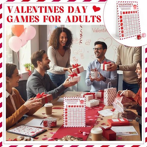 لعبة النرد من Lewtemi Valentine Exchange، علامة واقفة لتعليمات Galentine's Day One مع 2 من أنشطة النرد Galentine، حفلة الفتاة الليلية تفضل هدايا عيد الحب للنساء in Kuwait