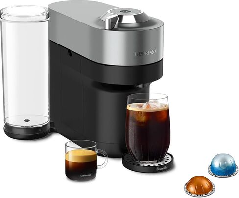 Nespresso Vertuo Pop+ Deluxe Coffee and Espresso Maker by Breville - Titan(Renewed) in Kuwait