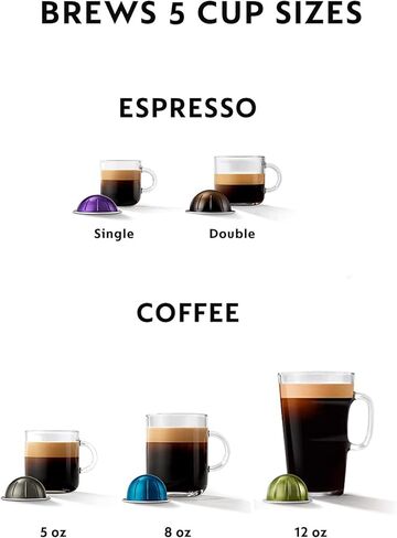 Nespresso Vertuo Pop+ Deluxe Coffee and Espresso Maker by Breville - Titan(Renewed) in Kuwait