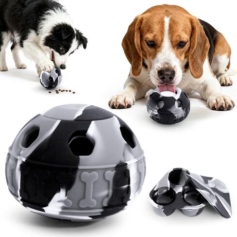 IFOYO Frozen Treat Dog Toy Ball للكلاب الصغيرة والمتوسطة الحجم، ألعاب الكلب الغنية بالسيليكون لإبقائها مشغولة، وتقليل القلق، وتوزيع الحلوى، لعبة الكلب للتدريب البطيء على الطعام (أخضر مموه) in Kuwait