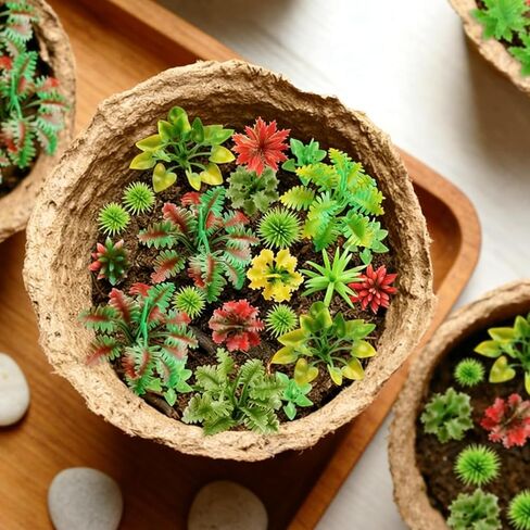 100 قطعة من النباتات المصغرة، نباتات صناعية مختلطة لمناظر القطارات، وبناء الهندسة المعمارية، والديوراما، والحديقة الجنية وديكورات المناظر الطبيعية اليدوية in Saudi Arabia