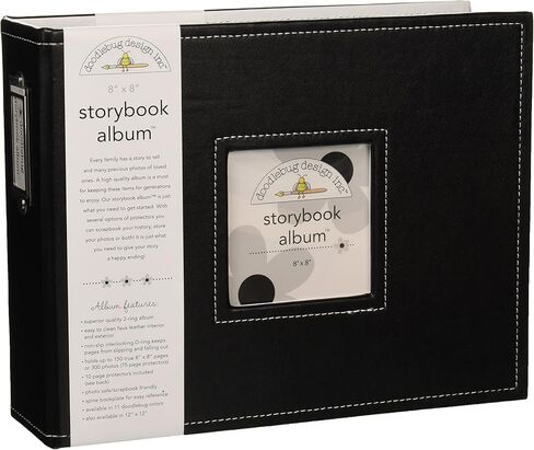 Doodlebug Design Storybook for Scrapbooking Album, 8 by 8-Inch, Beetle Black in Saudi Arabia