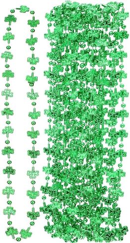 Utaly 12 Pcs Mardi Gras St. Patrick's Day Shamrock Bead Necklaces for Women Men - Green-Lucky-Shamrock-Necklaces in Saudi Arabia