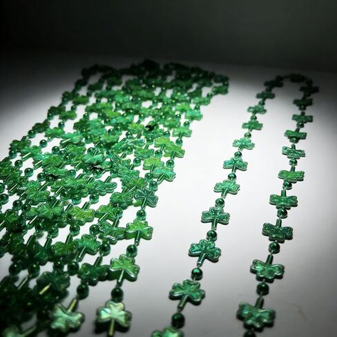 Utaly 12 Pcs Mardi Gras St. Patrick's Day Shamrock Bead Necklaces for Women Men - Green-Lucky-Shamrock-Necklaces in Saudi Arabia