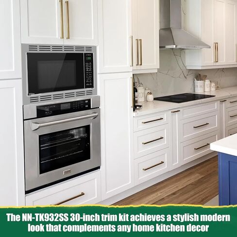 طقم أدوات ميكروويف NN-TK932SS مقاس 30 بوصة متوافق مع أفران الميكروويف من باناسونيك، لفرن ميكروويف 2.2 قدم مكعب، طقم أدوات ميكروويف مدمج من الفولاذ المقاوم للصدأ مقاس 30 بوصة لـ NN-SE9-S، NN-SD9-S، NN-SN9-S، NN-ST9-S in Kuwait