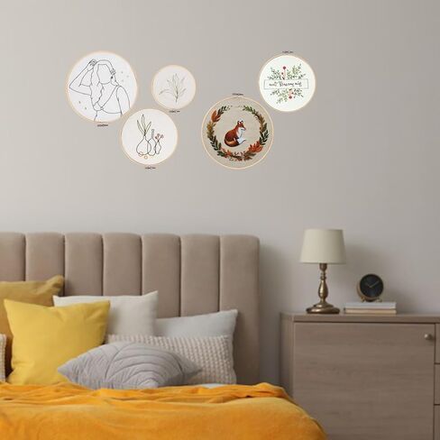 Geytetqi 30 PCS Embroidery Hoop, 10 inch & 8 inch & 6 inch Natural Bamboo Cross Stitch Ring Hoops, Versatile and Durable for Art, Craft, and Needlework in Saudi Arabia
