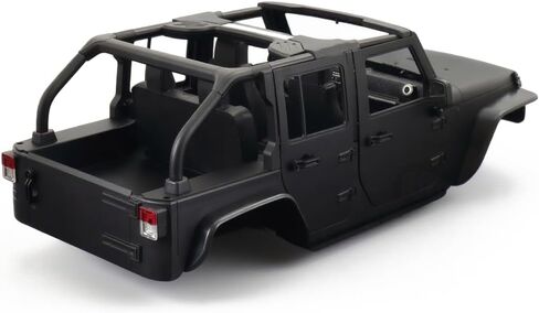 طقم هيكل صلب قابل للتحويل لسيارة جيب رانجلر 1/10 RC، لـ 1/10 RC Crawler TRX4 Axial SCX10 90046 90027 313 ملحقات تعديل هيكل قاعدة العجلات (أسود مطفي) in Saudi Arabia