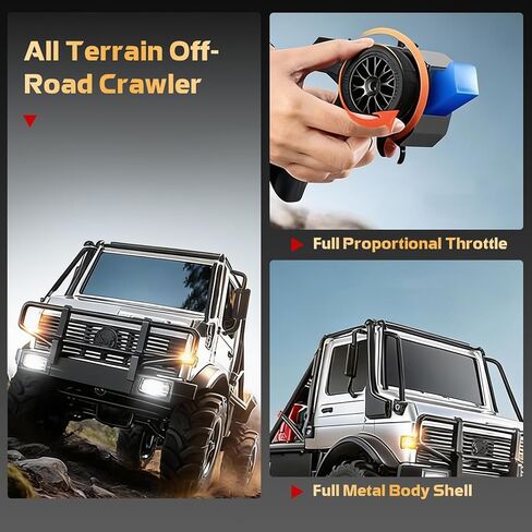 MN-333 1/18 نصف شاحنة RC الزاحف، Unimog U4000 4WD كامل النطاق على الطرق الوعرة RC Rock Crawler، 4x4 RC Car RTF سبيكة تسلق مركبة لهدايا الهوايات in Kuwait