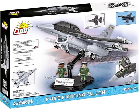 COBI Armed Forces SU-57 Felon Aircraft F-16D Fighting Falcon Plane in Saudi Arabia