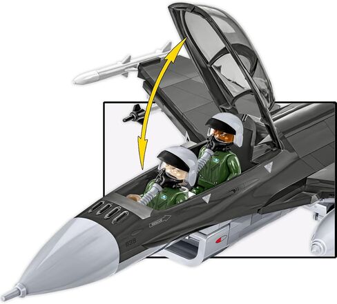 COBI Armed Forces SU-57 Felon Aircraft F-16D Fighting Falcon Plane in Saudi Arabia