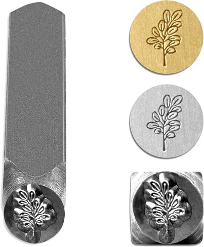4 قطع من TheCraftGuy ختم معدني لأوراق الشجر لصناعة المجوهرات نمط أوراق الشجر 5/16 بوصة (8 مم) طوابع معدنية مثالية لمشاريع الطوابع الفولاذية أدوات ختم المجوهرات ذات الجودة الاحترافية in Kuwait