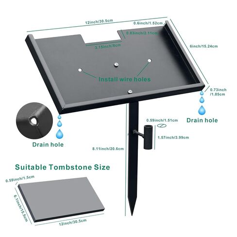 حامل علامة القبر، حامل شاهد القبر عالي التحمل، نصب تذكاري، دعم اللوحة التذكارية للحيوانات الأليفة، الكلب، القط، شاهد القبر، شاهد القبر، حامل حجر تذكاري للحديقة (للوحة مقاس 12 بوصة × 6 بوصة) in Kuwait