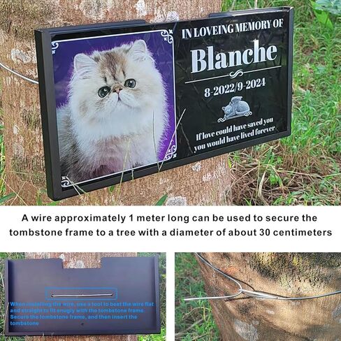 حامل علامة القبر، حامل شاهد القبر عالي التحمل، نصب تذكاري، دعم اللوحة التذكارية للحيوانات الأليفة، الكلب، القط، شاهد القبر، شاهد القبر، حامل حجر تذكاري للحديقة (للوحة مقاس 12 بوصة × 6 بوصة) in Kuwait