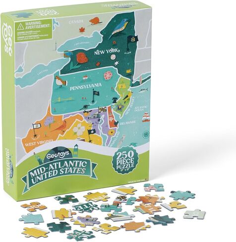 Geotoys Southwest Region Jigsaw Puzzle - Educational Map Game - 250 Piece Puzzles - Jigsaw Puzzles for Kids Ages 8-12 - Kids Puzzle Games with Colorful Landmarks in Saudi Arabia