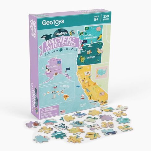 Geotoys Southwest Region Jigsaw Puzzle - Educational Map Game - 250 Piece Puzzles - Jigsaw Puzzles for Kids Ages 8-12 - Kids Puzzle Games with Colorful Landmarks in Saudi Arabia