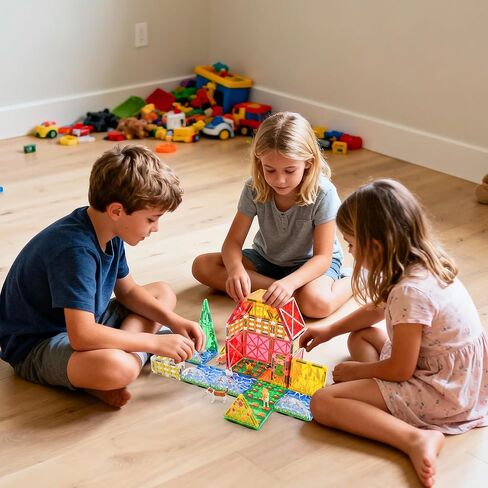 ألعاب البلاط المغناطيسي للمزرعة ألعاب تعليمية ثلاثية الأبعاد مع الحيوانات، ألعاب مونتيسوري للتعلم واللعب للأطفال، مجموعة بناء مغناطيس للأطفال الصغار في مرحلة ما قبل المدرسة، هدية مثالية للأولاد والبنات الذين تتراوح أعمارهم بين 3-5 و4-8 و5-7 in Kuwait