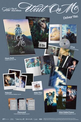 Kai(Exo) Wait On Me 4th MIni Album [Driver Ver.] Photobook + CD + Photocard + Slide Film + Mini Poster in Saudi Arabia