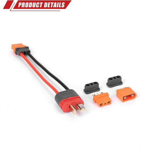 RCAWD T Plug Male to Female IC2 Male Female Adapter Connector with IC2 Male and IC2 Female Replacement for RC Car Battery in Saudi Arabia