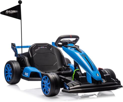 GarveeLife 24V Electric Drift Kart for Kids, Ride Car with Adjustable Seat & 8.5MPH Speed, EVA Silent Wheels, Parent-Safety Certified Ride-On Toy in Saudi Arabia