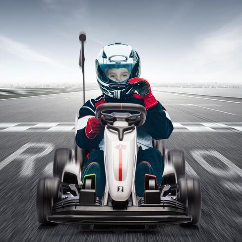 GarveeLife 24V Electric Drift Kart for Kids, Ride Car with Adjustable Seat & 8.5MPH Speed, EVA Silent Wheels, Parent-Safety Certified Ride-On Toy in Saudi Arabia