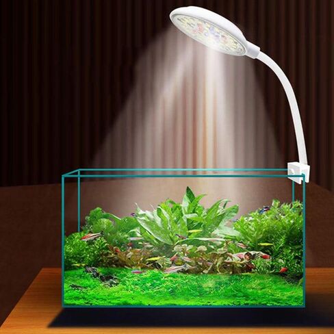 مشبك صغير على ضوء حوض السمك، مصباح متحرك USB لخزان الأسماك الصغيرة، مع 3 أوضاع إضاءة (أبيض/RGB/الطيف الكامل)، مع مشبك قابل للتعديل، رقبة معقوفة قابلة للتعديل 360 درجة لخزانات الأسماك الصغيرة الحجم in Kuwait