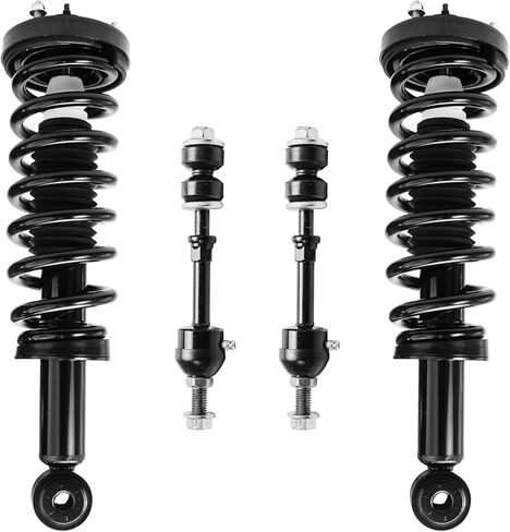 Detroit Axle - Sway Struts الخلفية للبارات لعام 2007-2017 فورد إكسبيديشن لينكولن Navigator أكمل 2 Struts مع Coil Spring 2 Leach Sway Bar Links 2009 2009 2010 2014 2014 2015 2015 2015 Replace in Saudi Arabia