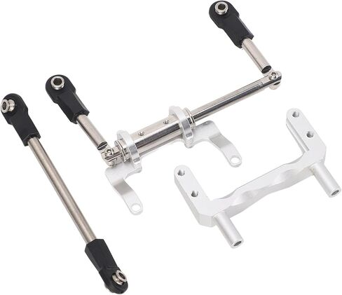 SUNGOOYUE RC Servo Mount, Aluminum Alloy Lightweight Adjustable Damping with Hydraulic Steering Link Set for SCX10 RC Car (Silver) in Saudi Arabia