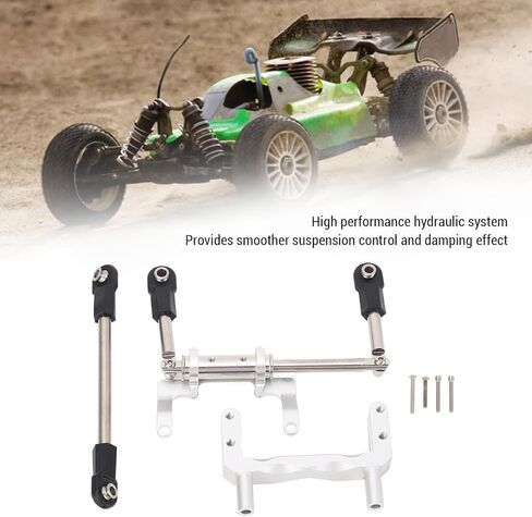SUNGOOYUE RC Servo Mount, Aluminum Alloy Lightweight Adjustable Damping with Hydraulic Steering Link Set for SCX10 RC Car (Silver) in Saudi Arabia