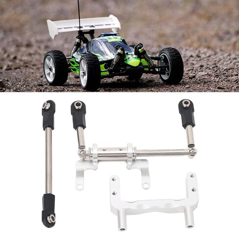 SUNGOOYUE RC Servo Mount, Aluminum Alloy Lightweight Adjustable Damping with Hydraulic Steering Link Set for SCX10 RC Car (Silver) in Saudi Arabia