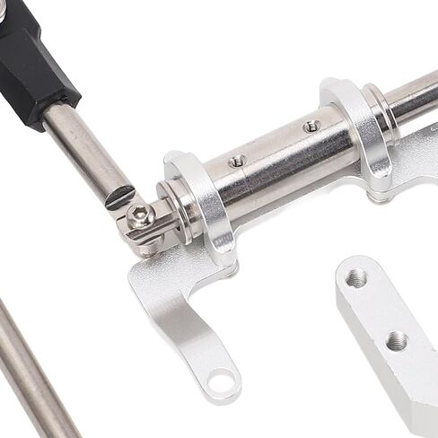 SUNGOOYUE RC Servo Mount, Aluminum Alloy Lightweight Adjustable Damping with Hydraulic Steering Link Set for SCX10 RC Car (Silver) in Saudi Arabia