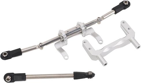 SUNGOOYUE RC Servo Mount, Aluminum Alloy Lightweight Adjustable Damping with Hydraulic Steering Link Set for SCX10 RC Car (Silver) in Saudi Arabia