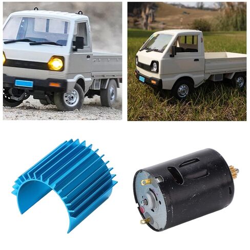 370 RC Car Motor, Mini Motor, 52000 RPM High Speed, Aluminum Alloy and Copper Material, Replacement for D12, Diameter 24.4mm / 0.96in, Length 45mm / 1.77in in Saudi Arabia
