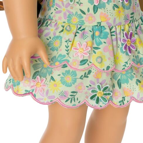 ملابس الدمى من American Girl Truly Me، مقاس 18 بوصة، فستان بتلات الباستيل، مع عصابة رأس وأحذية مسطحة، للأعمار من 6 سنوات فما فوق in Kuwait
