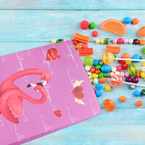 ceiba tree Valentines Goodie Gift Paper Bags for Kids Class Classroom School 24 Pcs 9.4X5.1X3.1 inch Animal Valentine’s Day Treat Heart Bags Valentine Party Favors in Saudi Arabia